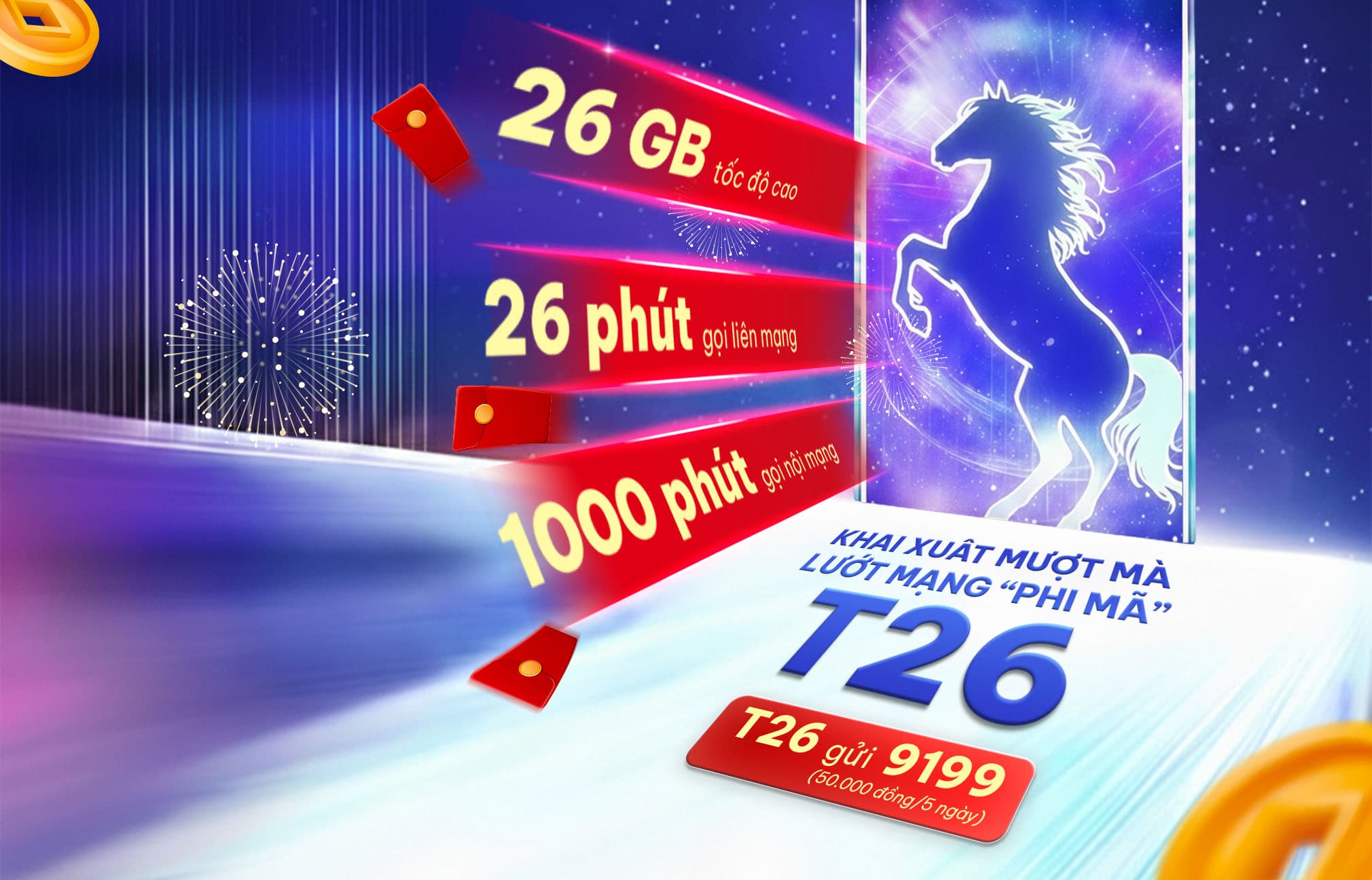 Tết 2026 trọn vẹn hơn với gói cước add-on T26 từ MobiFone